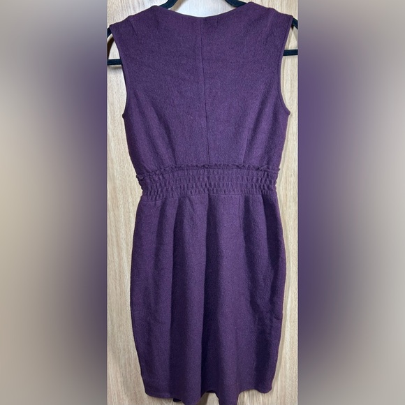 Anthropologie Sparrow Size S Purple Twilight 100% Wool Dress - Picture 6 of 6